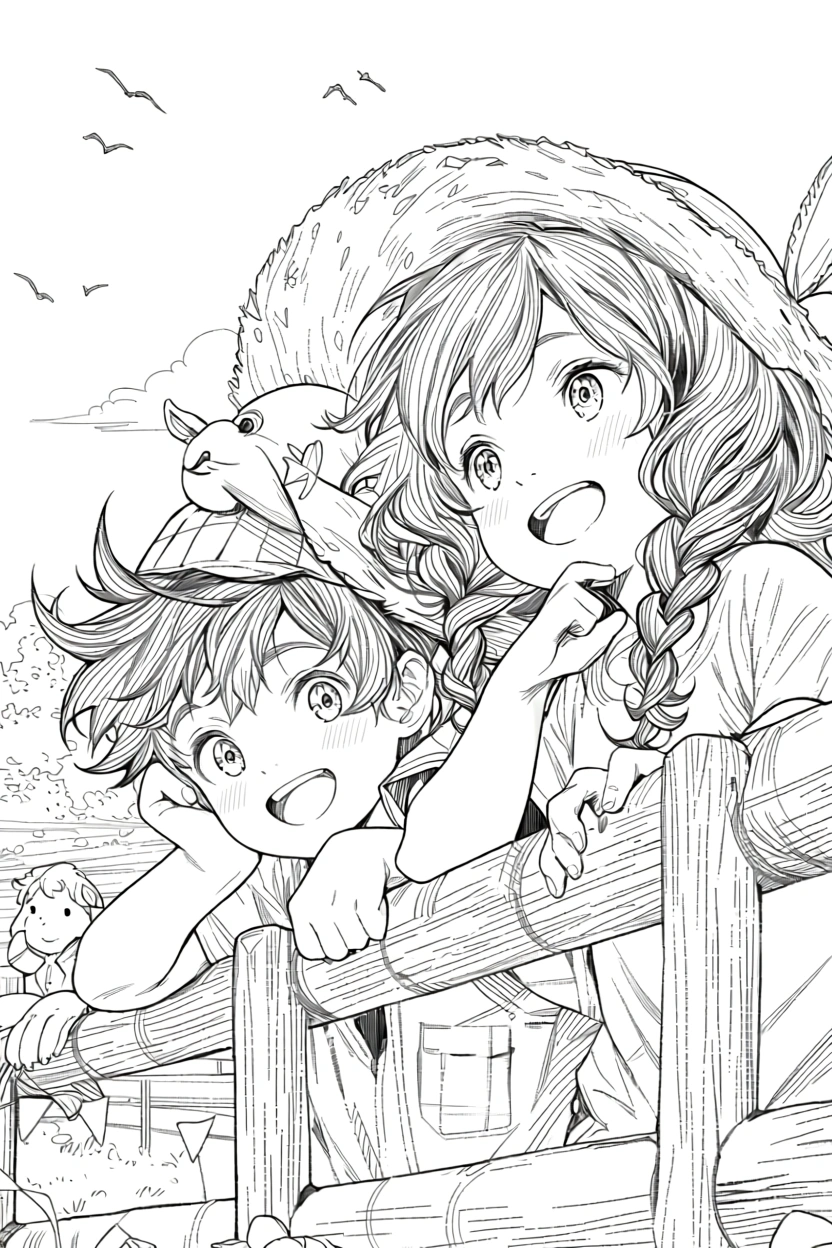 anime girl coloring pages - free printable coloring pages