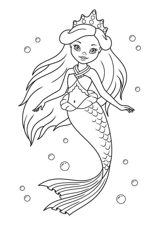 ariel mermaid coloring pages - free coloring pages for kids