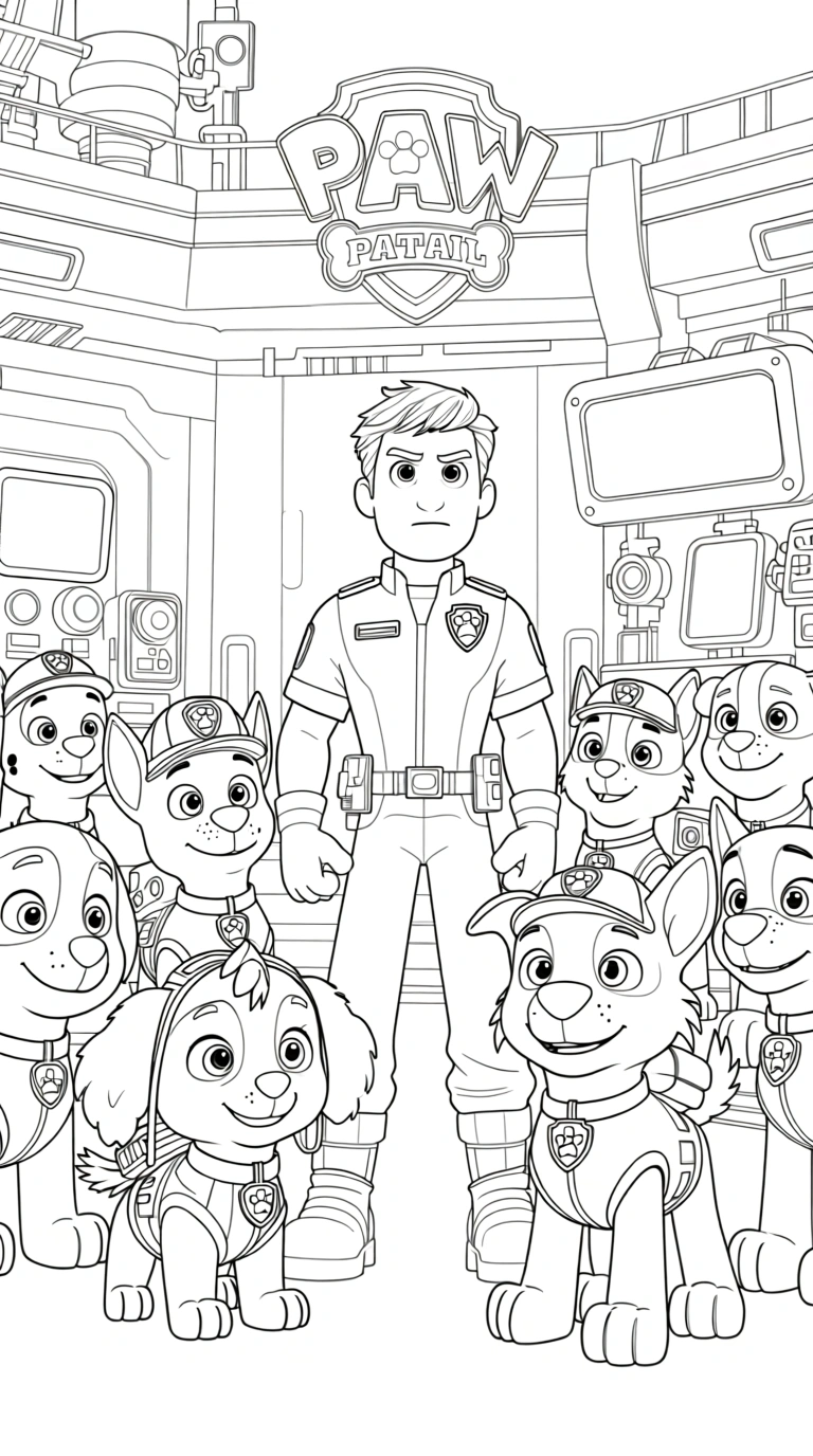 paw patrol coloring page - coloring pages for kids
