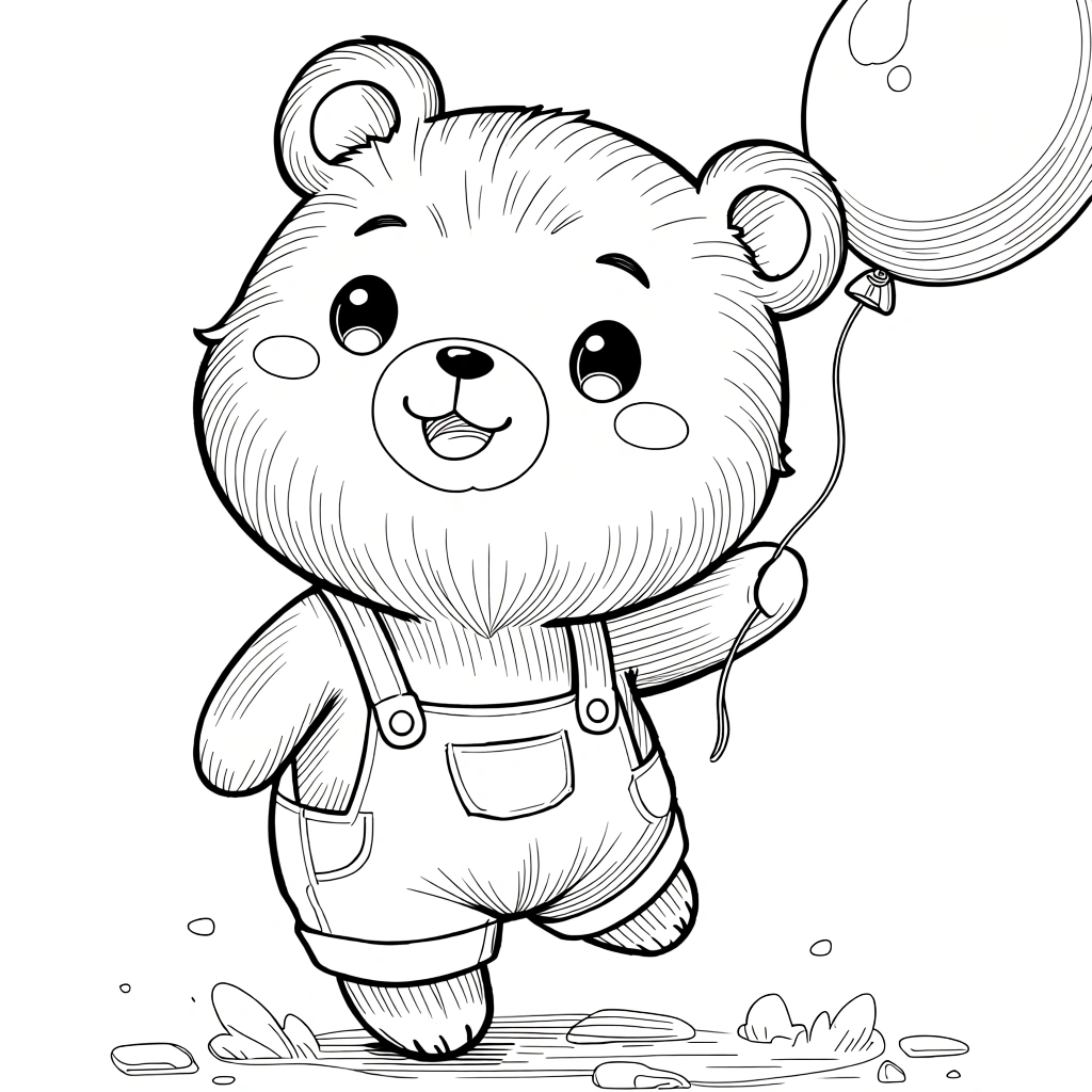 coloring bear pages - adult coloring pages