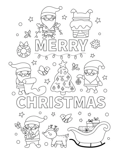 christmas coloring pages free - adult coloring pages