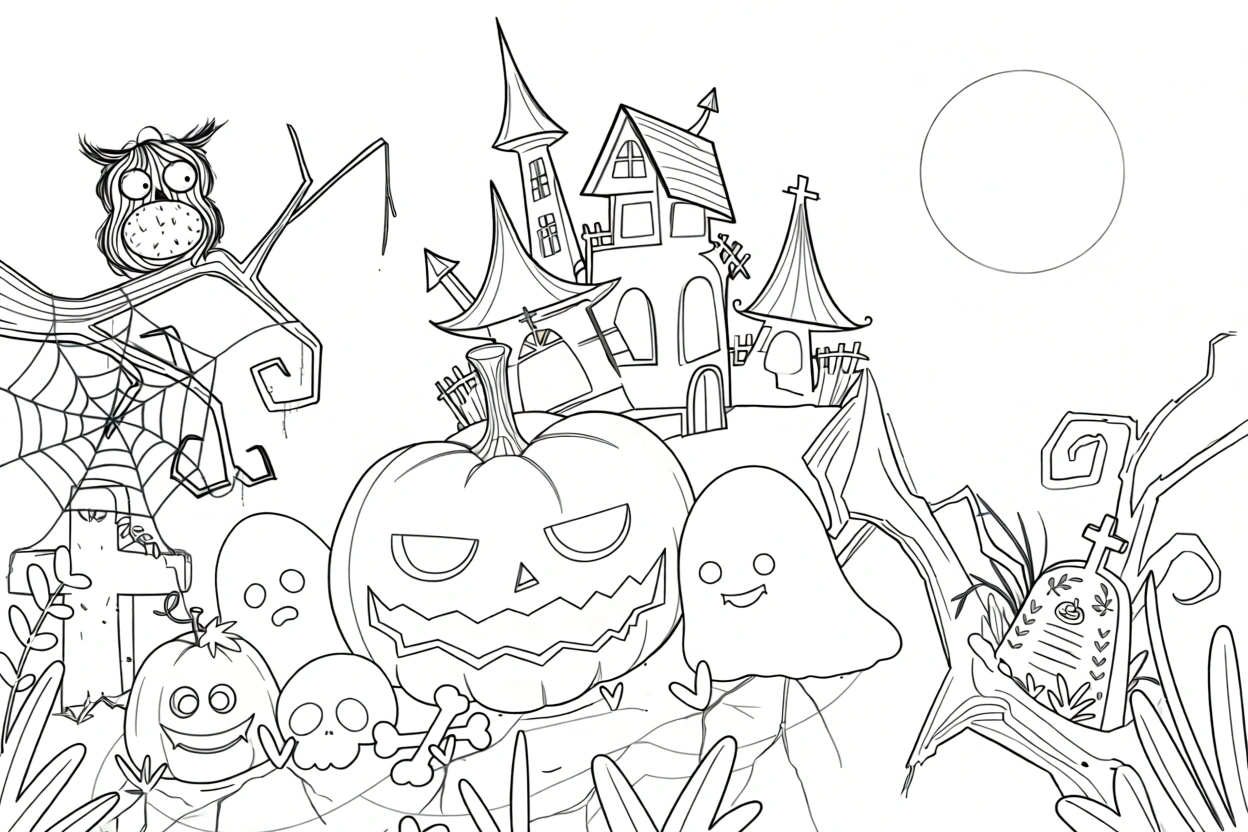 free printable coloring pages halloween - coloring book