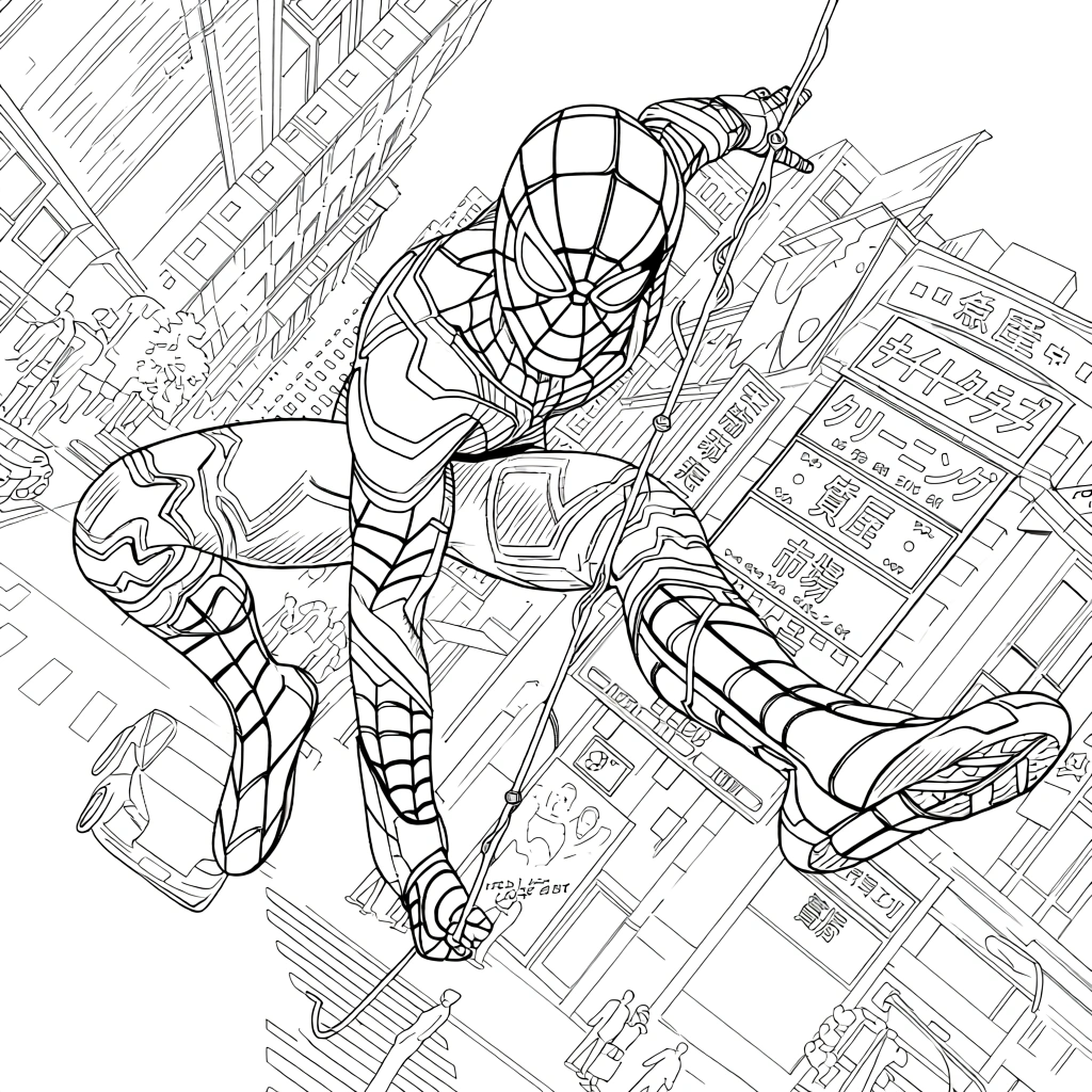 coloring pages spiderman - coloring sheet