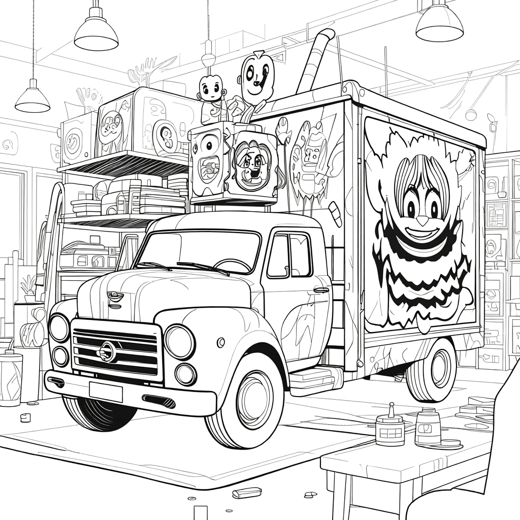 monster coloring pages - coloring sheet