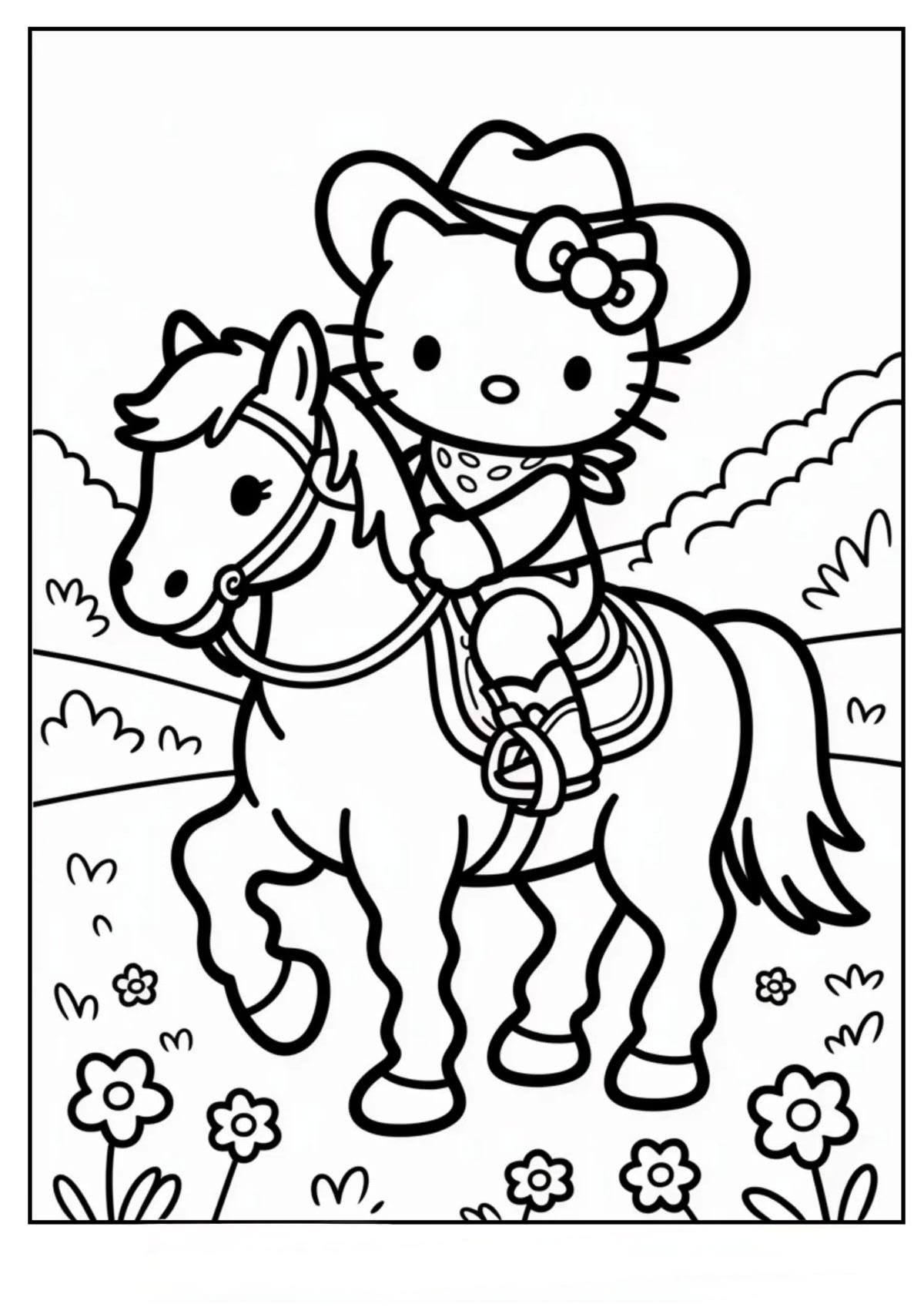 coloring pages hello kitty - coloring page for kids