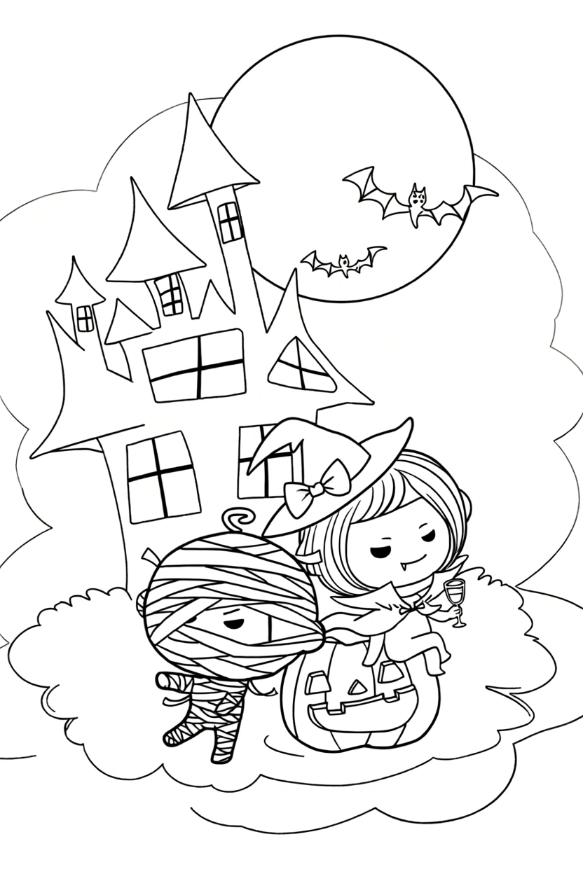 free coloring pages halloween - coloring book