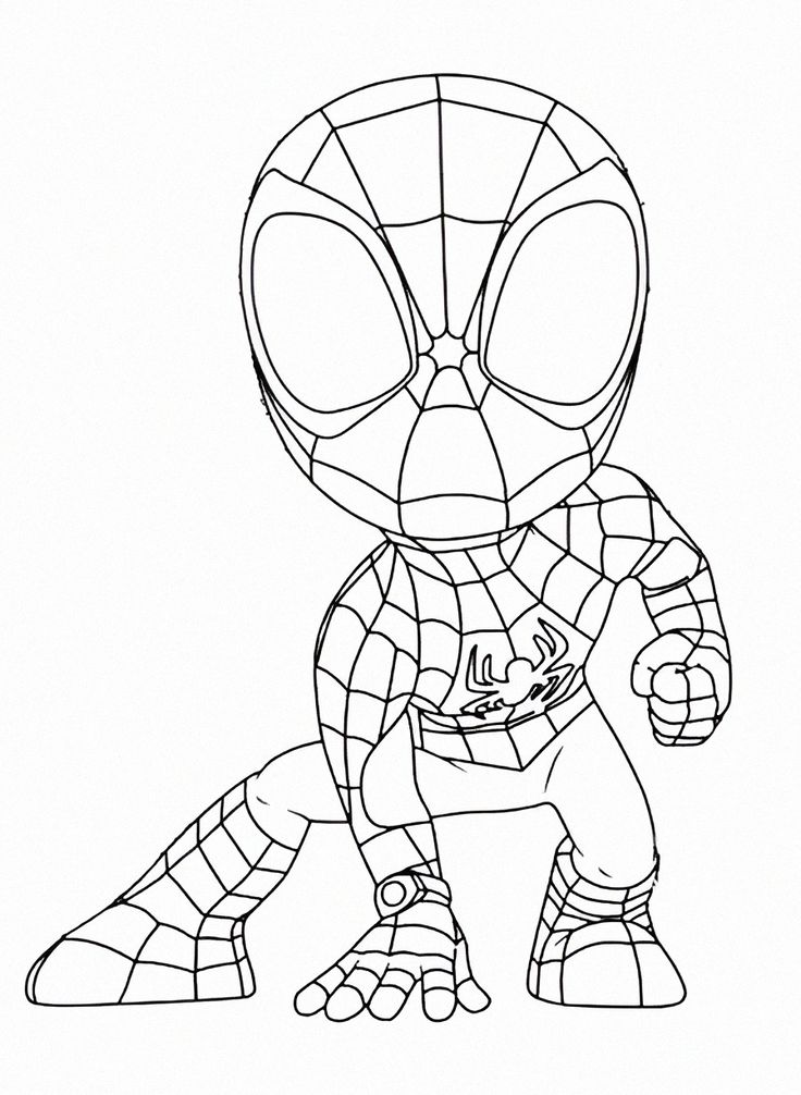 coloring pages spiderman - cute coloring pages