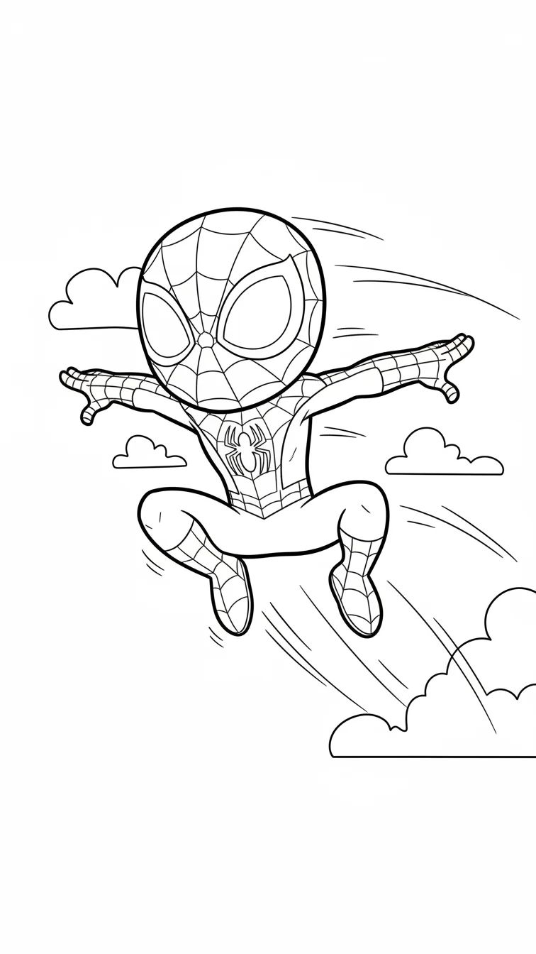 spiderman color page - free coloring pages for kids