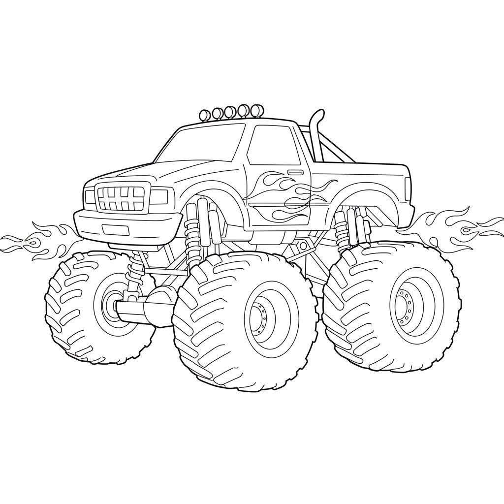monster jam coloring pages - coloring pages for adults
