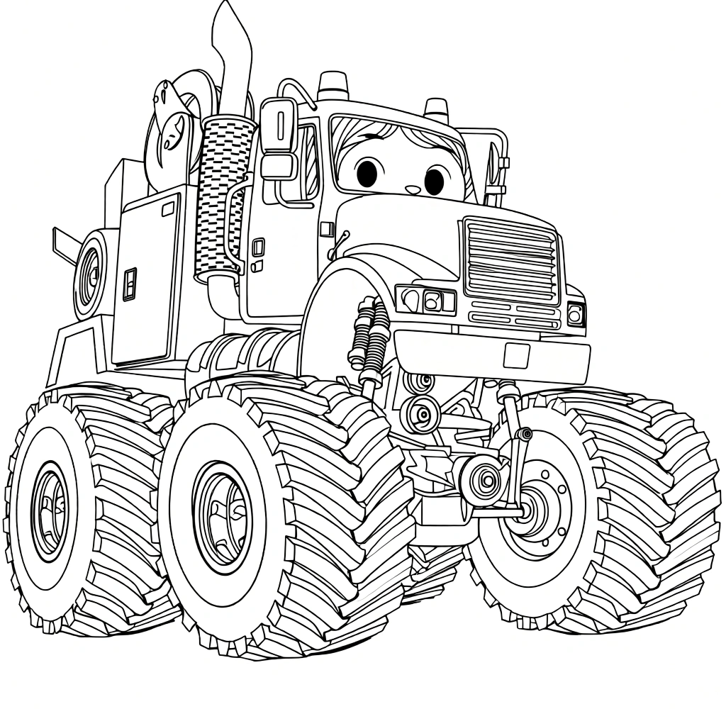 monster trucks coloring pages - coloring page