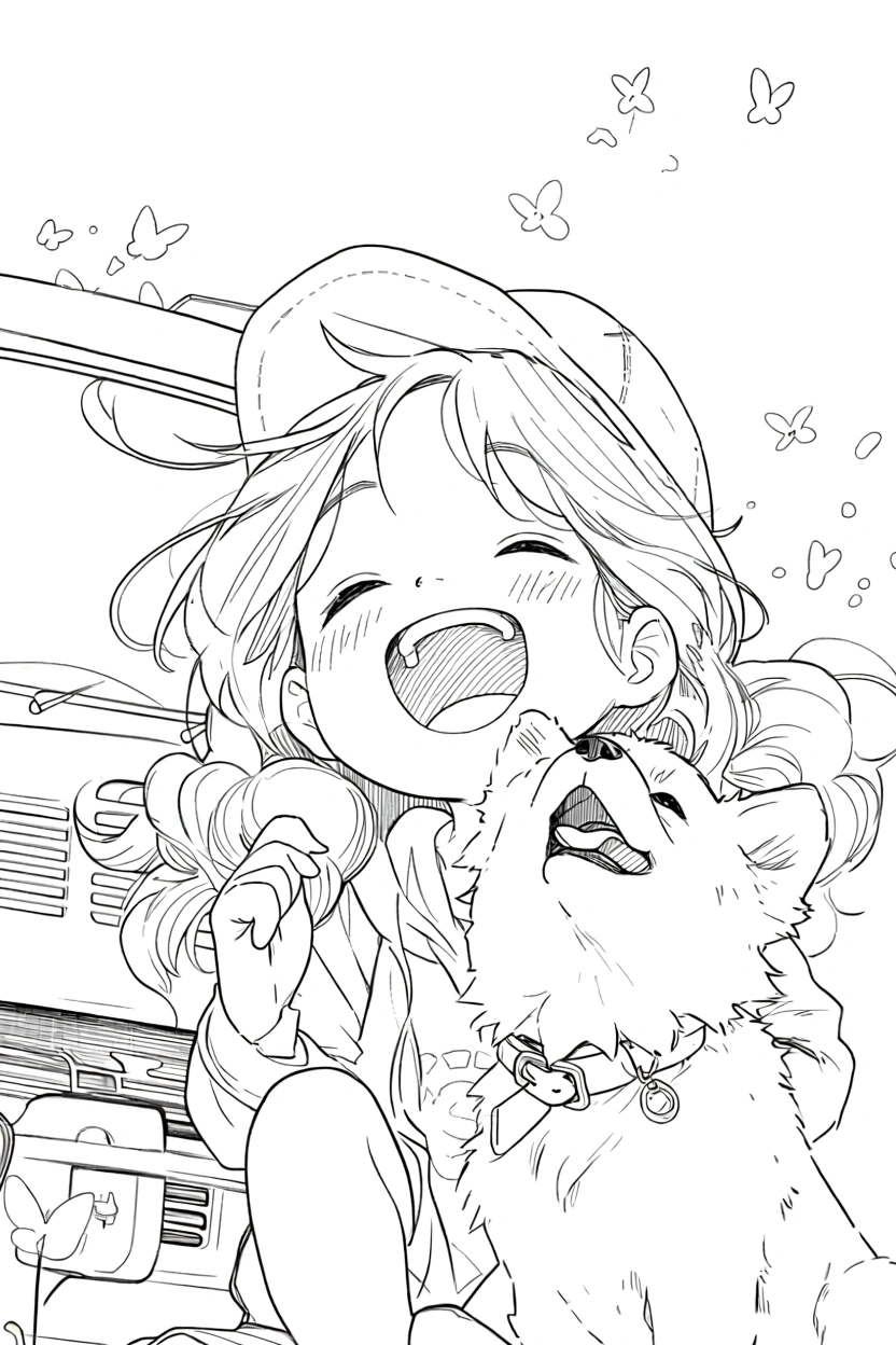 coloring anime pages - cute coloring pages